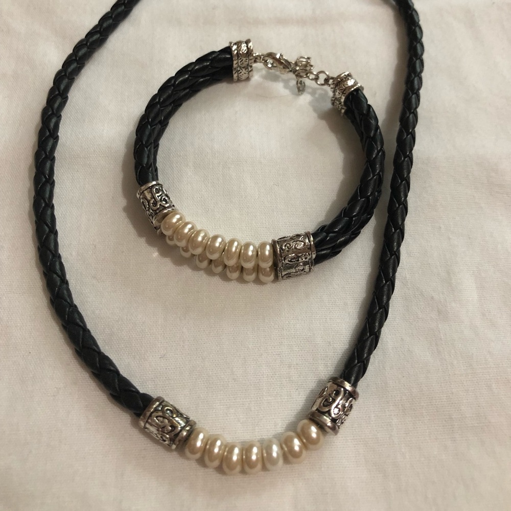 Brighton pearl necklace & bracelet set
